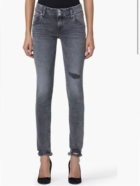 HUDSON JEANS Women's Grey Skinny Distressed Jeans